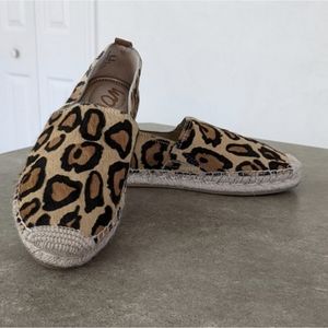Sam Edelman Khloe Espadrilles, leopard print, size 6, slip-on flats